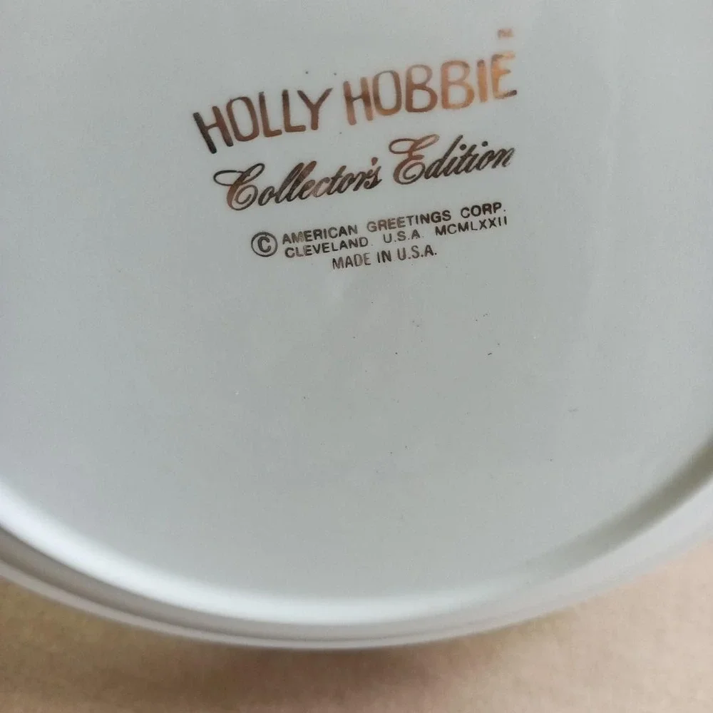 vintage holly hobbie collector plate 1972 porcelain